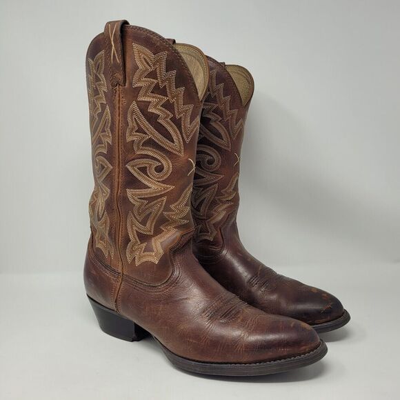 Twisted X Boots Mens 10D Brown Leather Western Cowboy Rodeo Riding MWT0017 - Picture 1 of 13